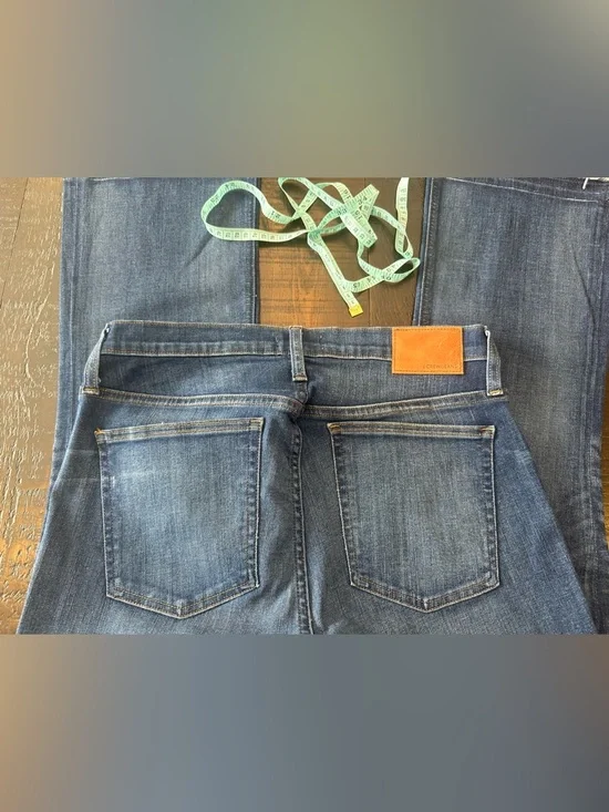 J. Crew Women's Dark Blue Cropped Raw-Hem Jeans Size 32 - Picture 3 of 9